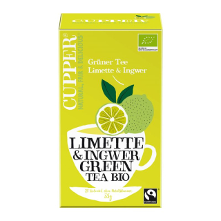 CUPPER Green Tea Lime & Ginger Fairtrade Organic 20 pcs