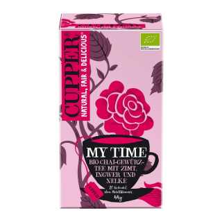 CUPPER My Time chai spiced tea with cinnamon ginger and clove Bio 20 pcs