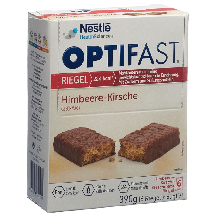 Optifast bars raspberry cherry 6 x 65 g