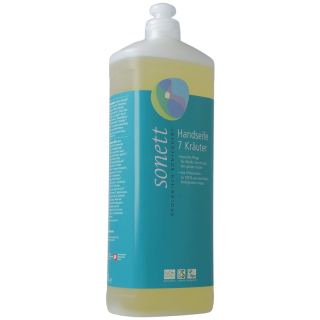 Sonett hand soap 7 herbs refill bottle 1 lt