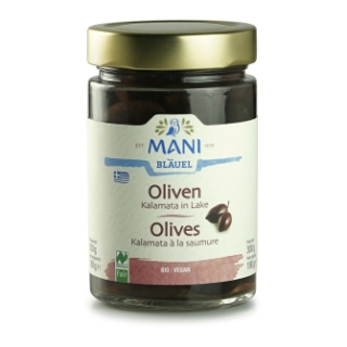 Mani Kalamata Olives in Lake Naturland Fair Organic 180 g