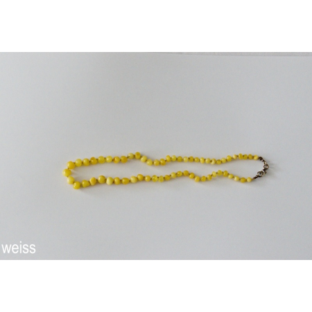 Amberstyle amber necklace white 32cm with lobster clasp