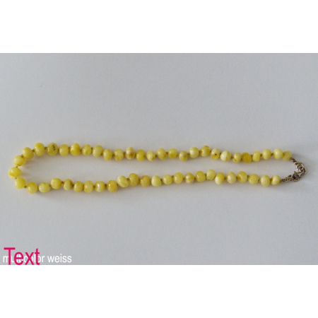 Amberstyle amber necklace multicolor white 32cm with carabiner
