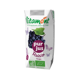 Vitamont grape juice red pure fruit juice 6 x 200 ml