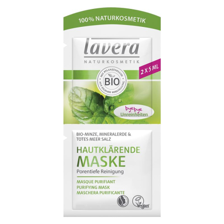 Lavera Skin Clarifying Mask Mint bye bye impurities 2 x 5 ml