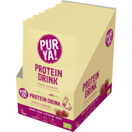 Purja! Vegan Protein Drink Vanille Aardbei Bio Ds 550 g