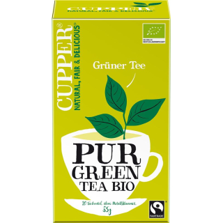 CUPPER Green Tea Fair Trade Organic Btl 20 pcs