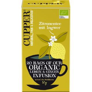 CUPPER lemon tea with ginger organic 20 pcs