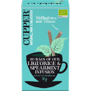 CUPPER licorice tea with mint Bio 20 pcs