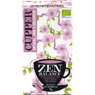 CUPPER Zen Balance Herbal Tea with Lemongrass Eucalyptus &