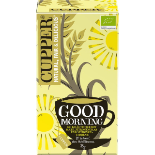 CUPPER Good Morning herbal tea with lemongrass mate and lemon