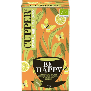 CUPPER Be Happy spiced tea with lemon cinnamon ginger and black pepper Bio 20 pcs