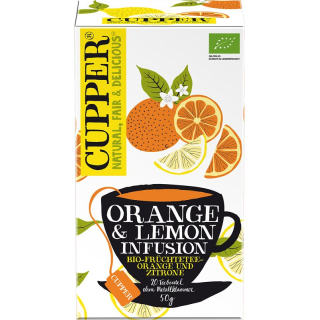 CUPPER Orange & Lemon Fruit Tea Organic Bag 20 pcs