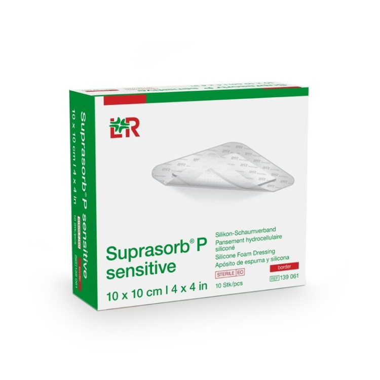 Suprasorb P sensitiv kant 10x10cm 10 stk