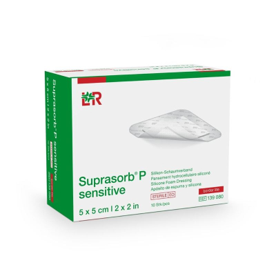 Suprasorb P sensitive border lite 5x5cm 10 pcs