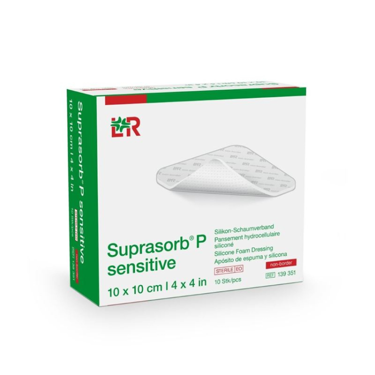 Suprasorb P sensitive non-border 10x10cm 10 pcs