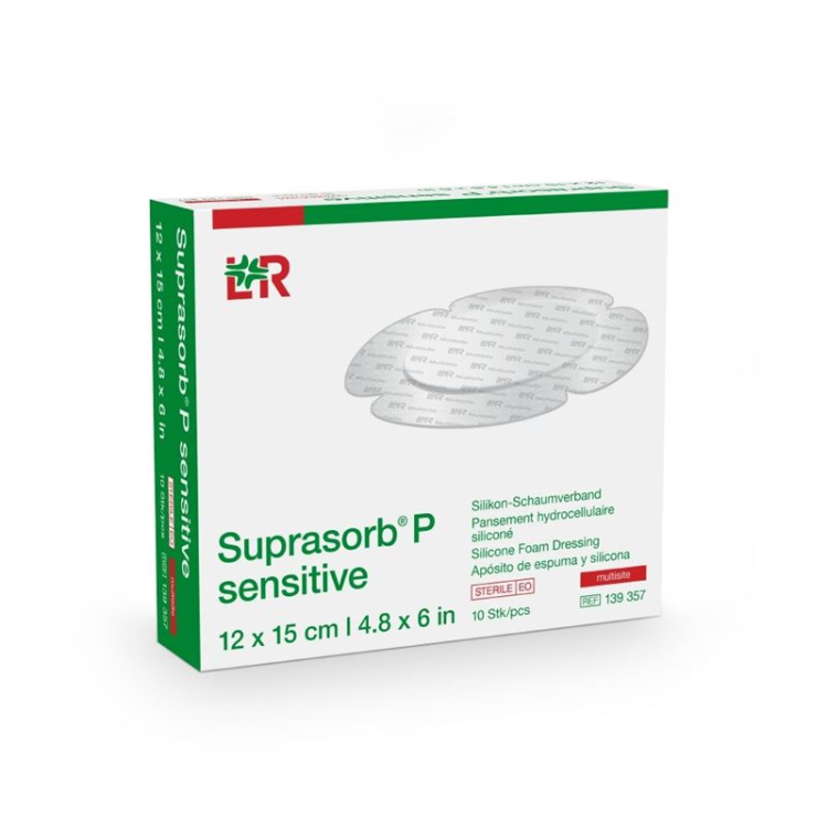 Suprasorb P sensitive border multisite 12x15cm 10 pcs