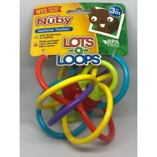 NUBY Lots a Loops rattle teether 6M+
