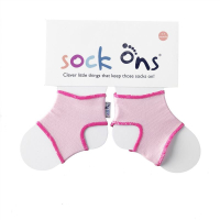 Sock ons rosa Baby 0-6M 1 Paar
