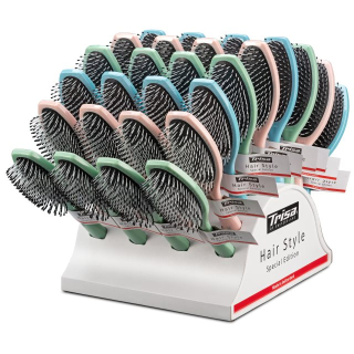 Trisa hairbrushes shelf display I love Colors 36 pieces