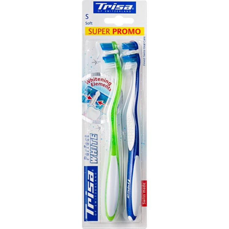 Trisa Perfect White tandborste mjuk duo