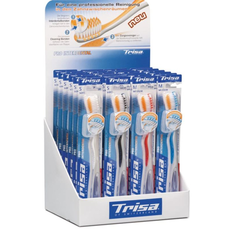 Trisa Pro Interdental with head quiver display 24 تیکه