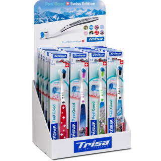 Trisa Feelgood toothbrush Swiss Edition display 24 pieces