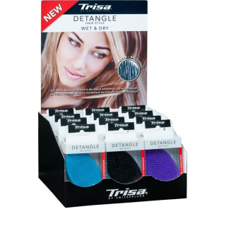Trisa Detangle hairbrush large without handle display 12 pieces