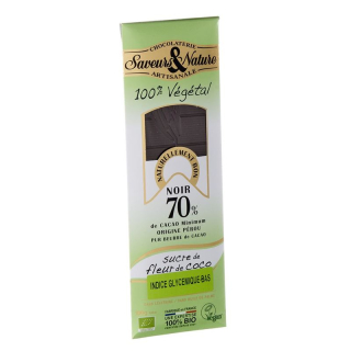 Saveurs Nature Chocolate 70% with coconut blossom sugar 10 x 100 g