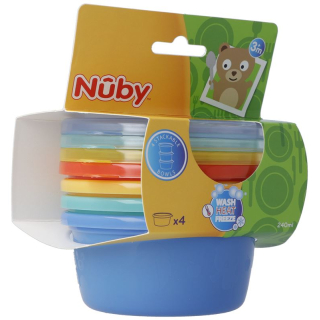 Nuby Porridge Bowl Set 240ml 4 pcs