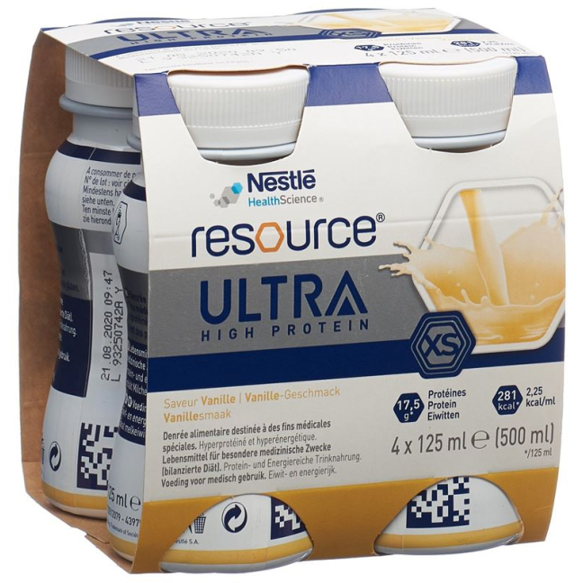 Resource Ultra High Protein XS vanilla 24 Fl 125 ml