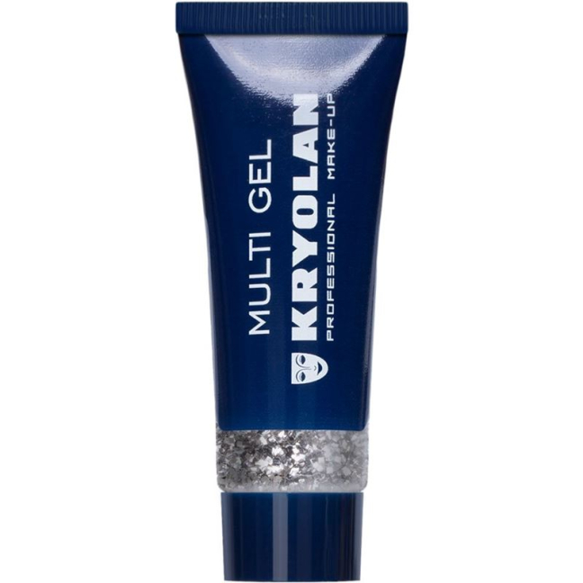 CARNEVAL COLOR glitter make-up sølv tube 10 ml