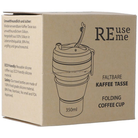 ИЗПОЛЗВАЙТЕ ПОВТОРНО faltbare Kaffeetasse 350 мл кафе за изнасяне
