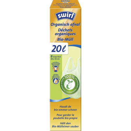 Пакети з фольги для органічних відходів Swirl 20л органічні 6 шт