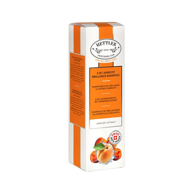 Mettler 2-in-1 blizgantis šampūnas su abrikosų ekstraktu 200 ml