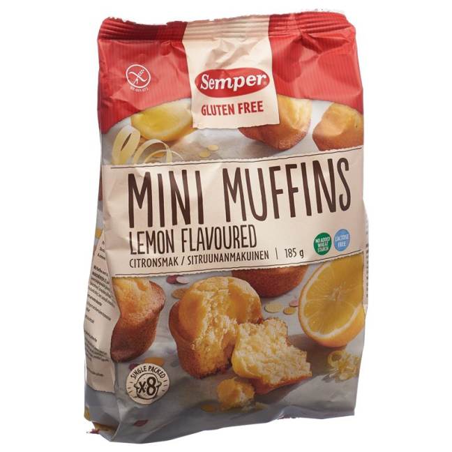 Semper Mini Muffins ლიმონის გლუტენის გარეშე 185 გრ