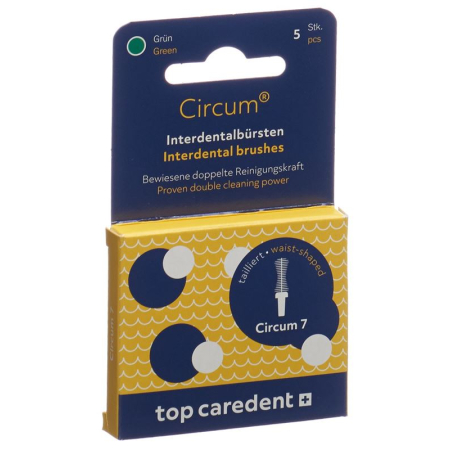 Top Caredent Circum 7 CDB-7 hammasväliharja vihreä > 3,00 mm 25