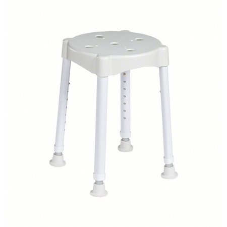 Dietz shower stool Redondo round 47-64cm white