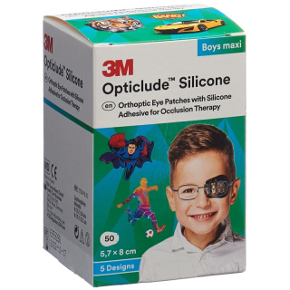 3M Opticlude Silicone Eye Bandage 5.7x8cm Maxi Boys 50 pcs