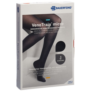 VenoTrain MICRO A-T KKL2 S plus / long open toe black one pair