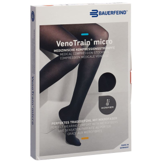 VenoTrain MICRO A-G KKL2 normal L / long closed toe black adhesive tape tufts 1 pair