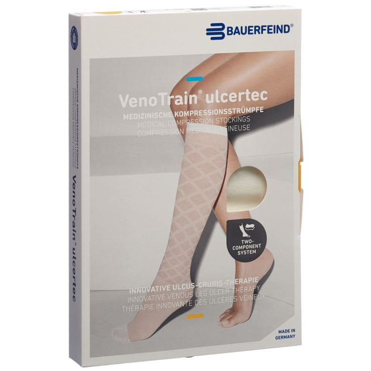 VenoTrain ulcertec sub stockings STRONG A-D XS normal / long closed toe white