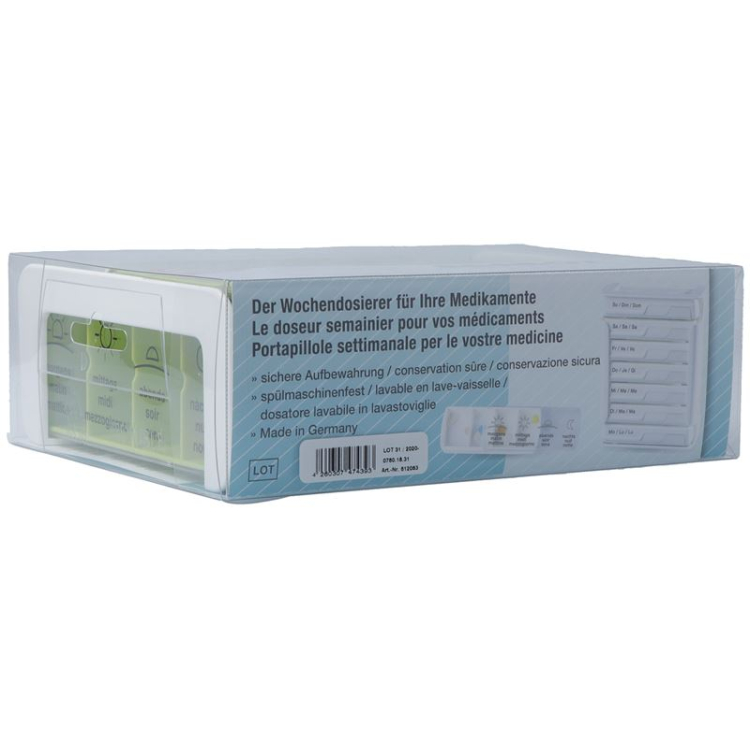 ANABOX Medidispenser კომპაქტური 7Tage grün 4 F D/F/I