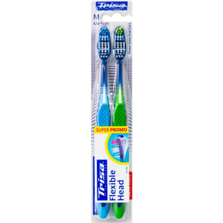Trisa Flexible Head Toothbrush Duo medium