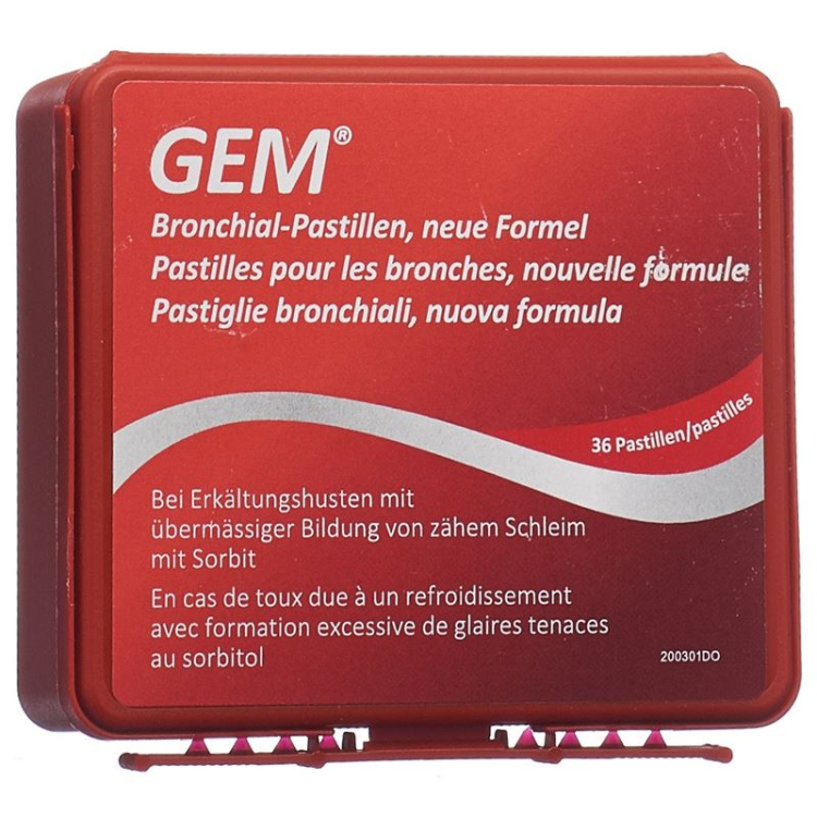 GEM Bronchialpastillen mit Sorbit Ds 36 Stk