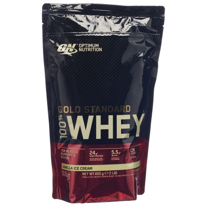 OPTIMUM 100% Whey Gold Standard Vanilla Ice bag 450 גרם