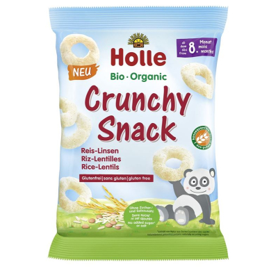 Holle organic crunchy snack rice lentils 25 g