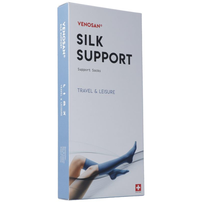 Venosan Silk A-D Support Socks M marine pair 1