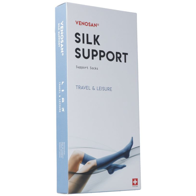 Venosan Silk A-D Support Socks L marine pair 1