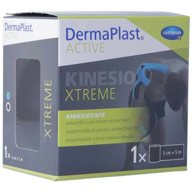 DERMAPLAST Active Kinesiotape Xtreme 5cmx5m schwa